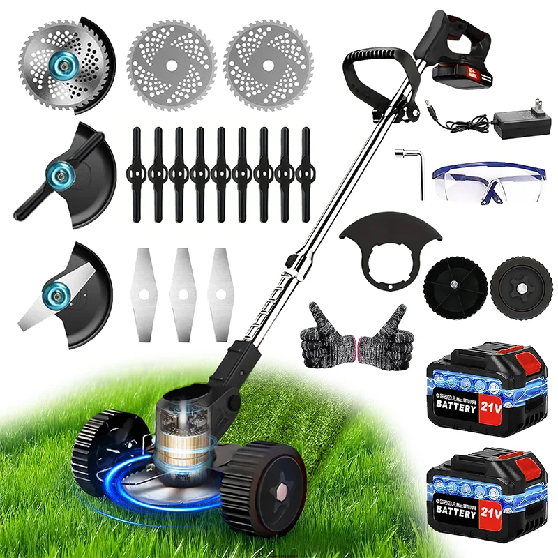 New cordless gardening tool designed for easy lawn care. Perfect for trimming grass and maintaining courtyards and gardens with powerful, hassle-free performance.