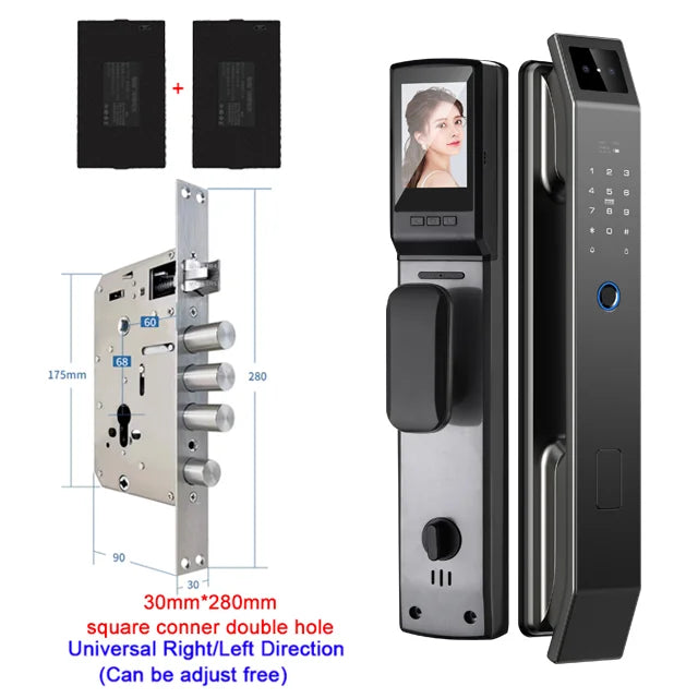 Keyless 3D Face Recognition Digital Door Lock
Secure your home with a glance. This advanced electronic lock features a built-in camera, fingerprint scanner, and passcode entry for seamless, key-free access.
