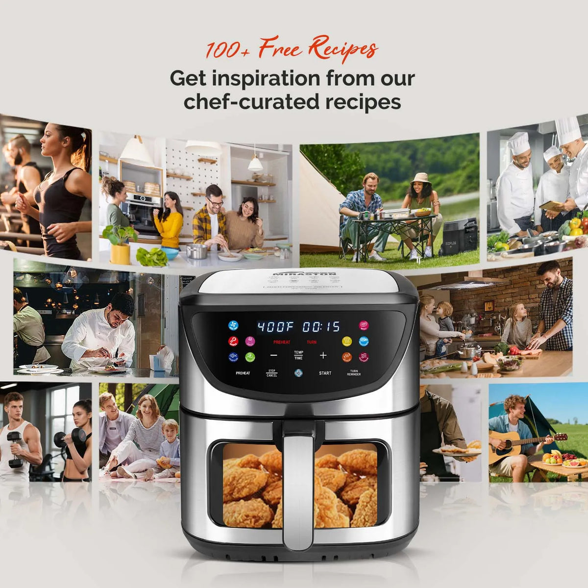 8.5QT Smart Air Fryer – Viewing Window, 10-in-1 Digital Presets & Family-Size Capacity