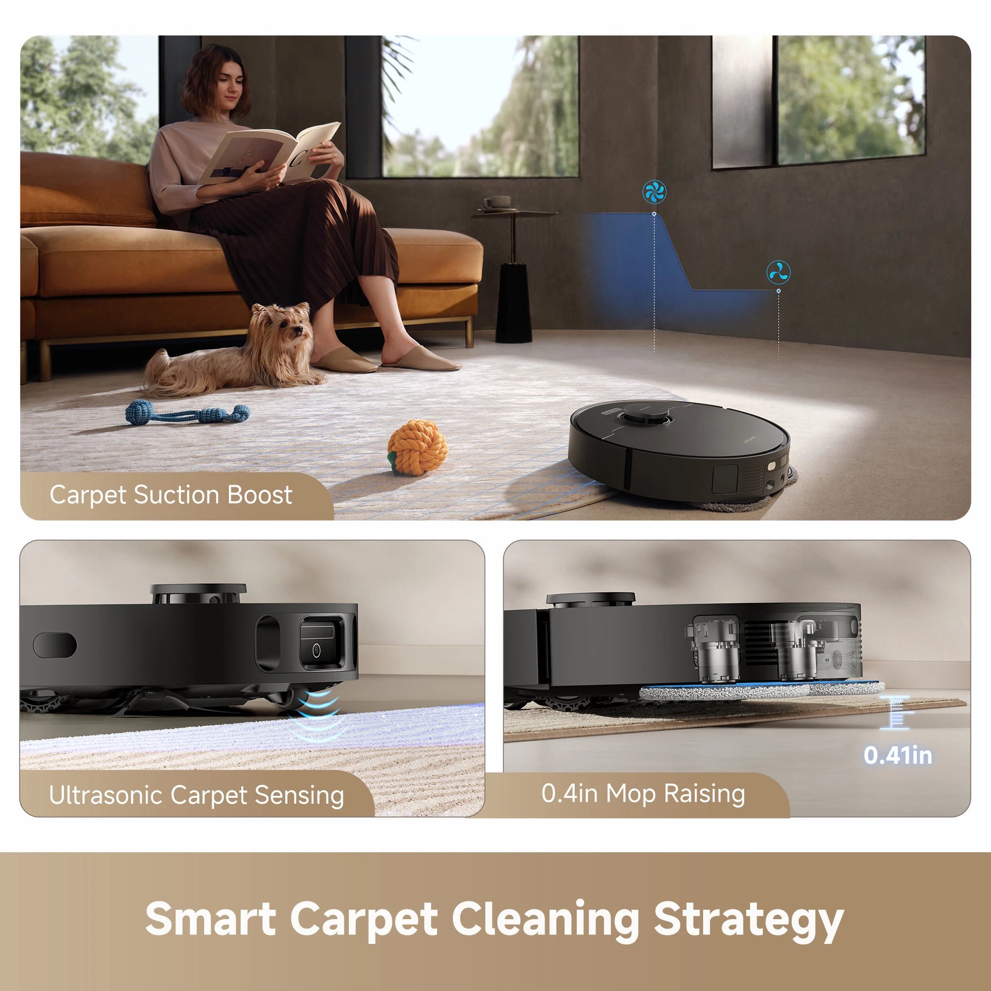 Refurbished GoVac 400 Robot Vacuum & Mop (Auto-Empty)