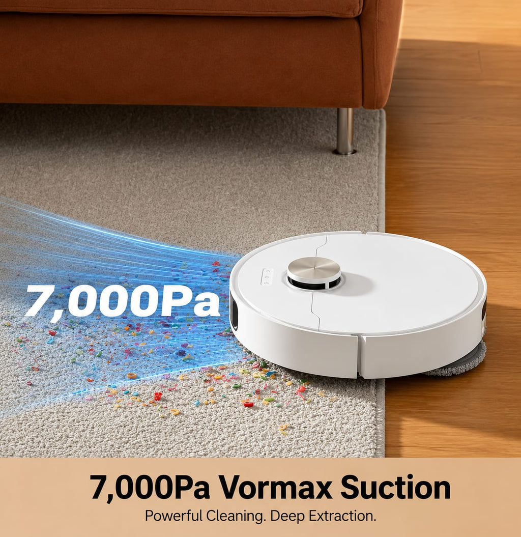 L10s Pro Ultra Heat Robot Vacuum & Mop, Self-Cleaning, 136°F Hot Water Washing, Powerful Smart Cleaning.