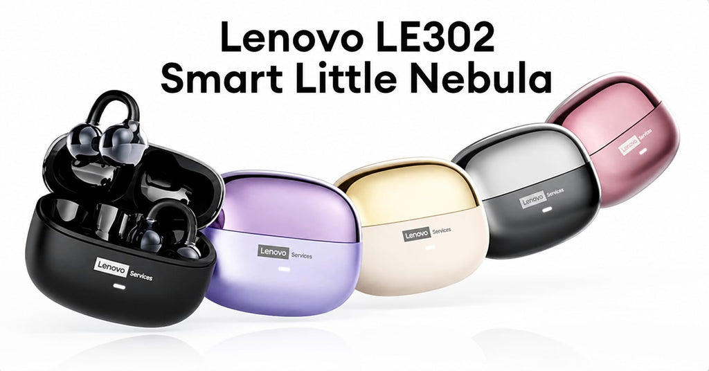 Choice Lenovo LE302 OWS Ear clip Wireless Earphones Low Latency HD Call Bluetooth Headphones HiFi Music Sport Fashion Earbuds