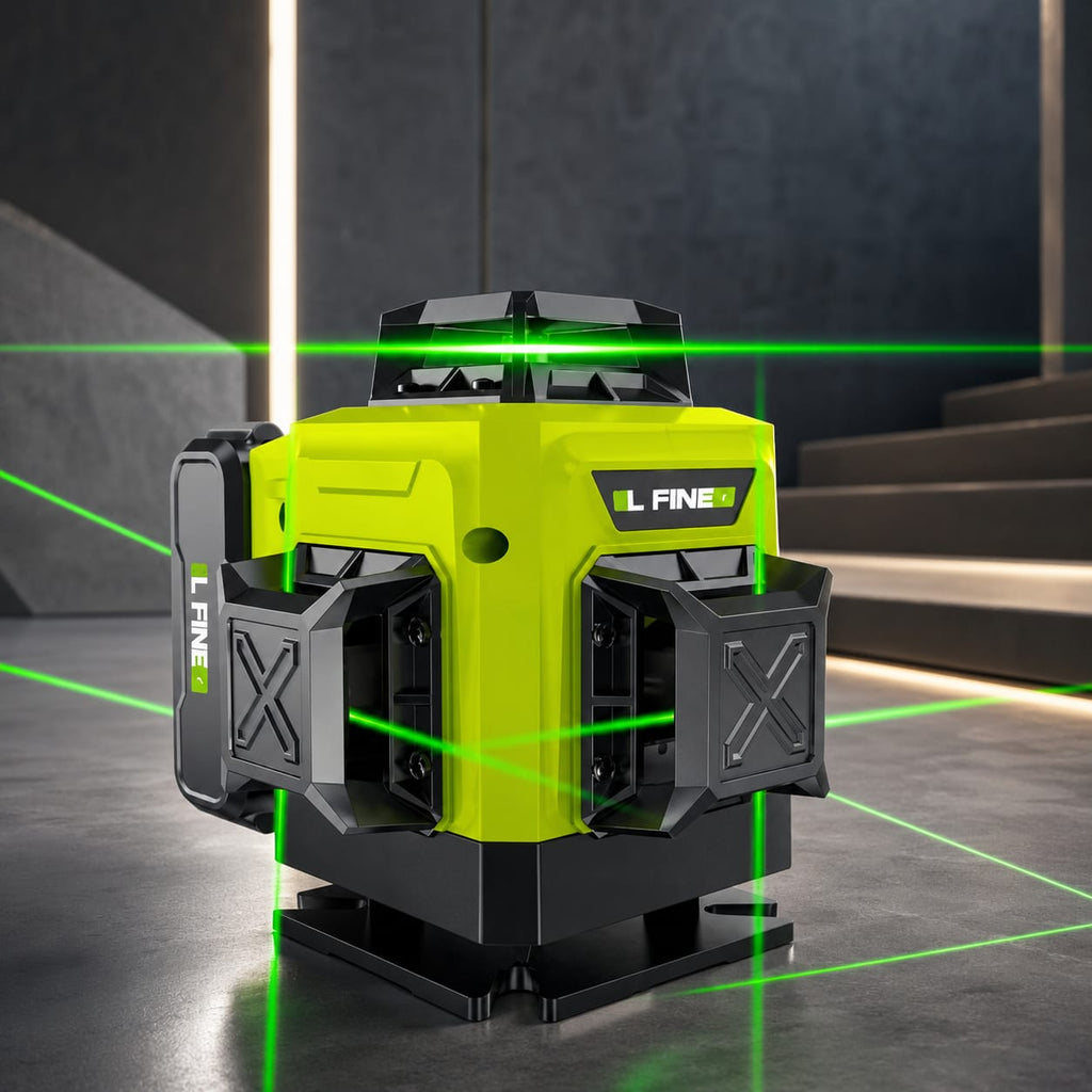 Achieve perfect precision with this 4D Green Laser Level featuring 360° self-leveling lines and a sturdy tripod. Ideal for hanging shelves, installing tiles, renovations, and DIY projects.