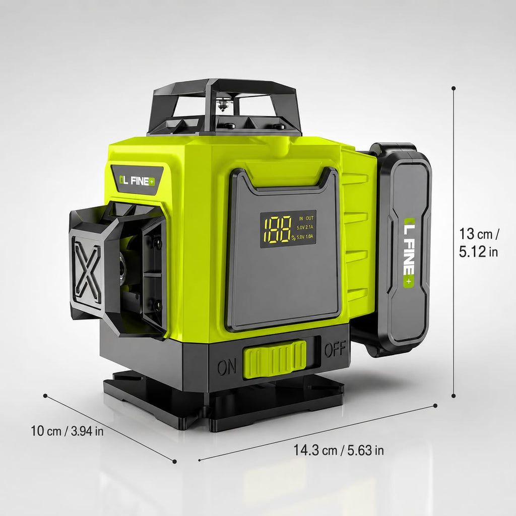 Achieve perfect precision with this 4D Green Laser Level featuring 360° self-leveling lines and a sturdy tripod. Ideal for hanging shelves, installing tiles, renovations, and DIY projects.
