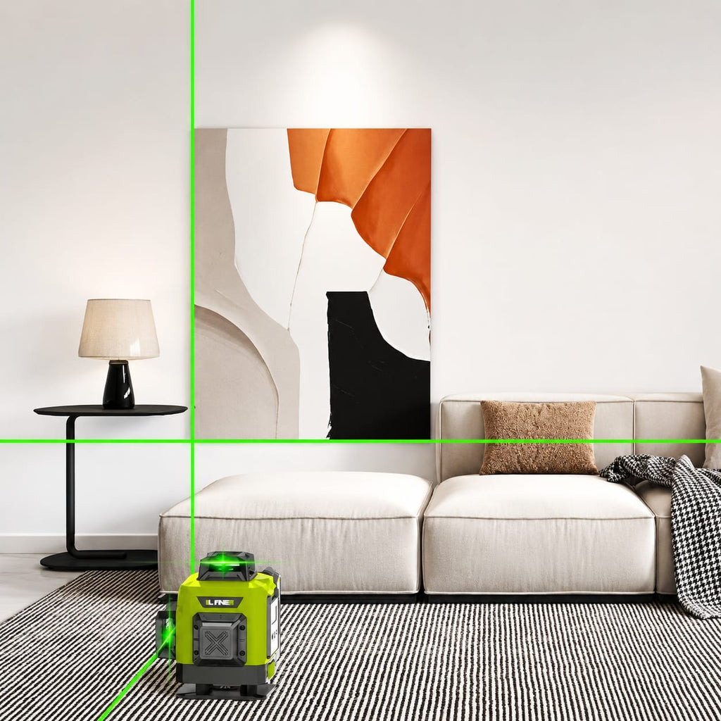 Achieve perfect precision with this 4D Green Laser Level featuring 360° self-leveling lines and a sturdy tripod. Ideal for hanging shelves, installing tiles, renovations, and DIY projects.