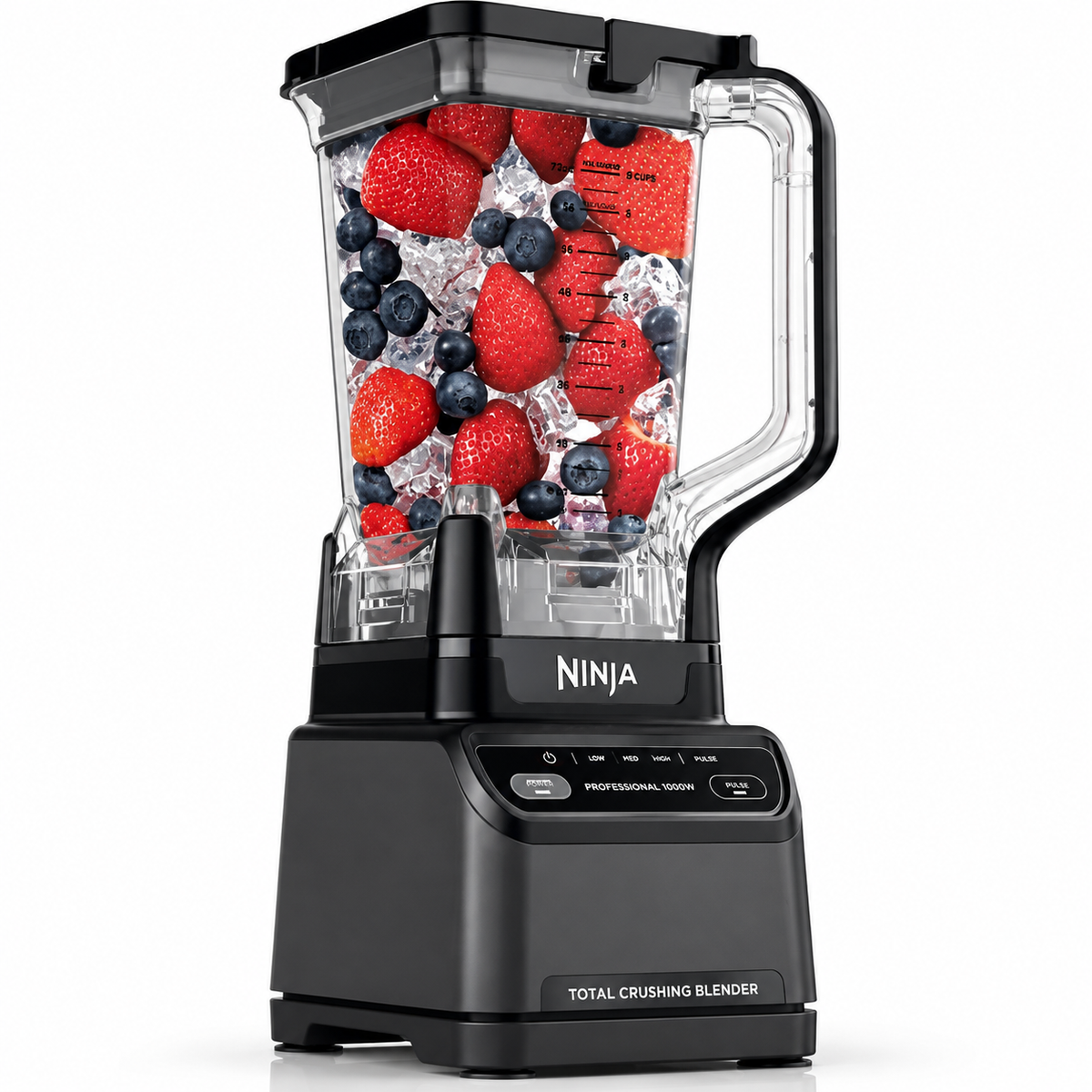 Professional 1200W blender with Auto-iQ technology and a 72oz pitcher, perfect for smoothies, grinding, and crushing ice.