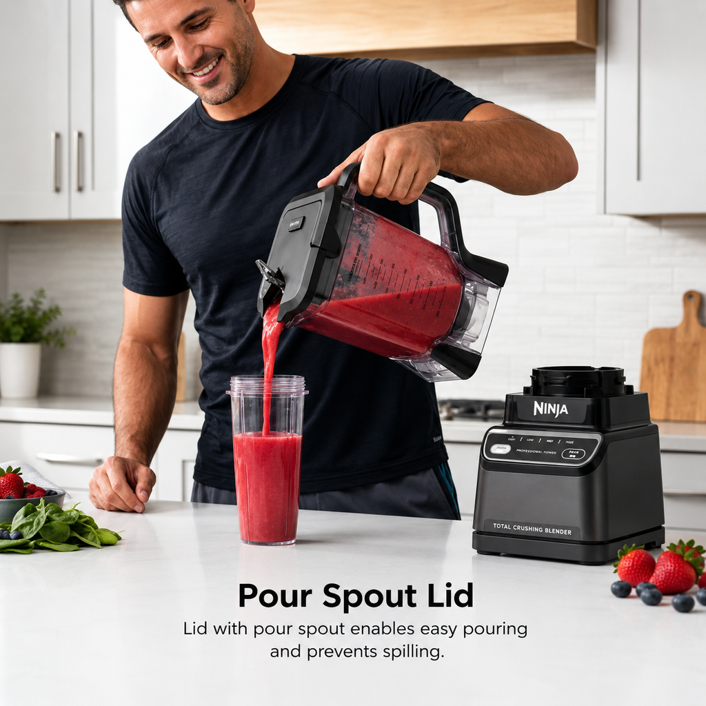Professional 1200W blender with Auto-iQ technology and a 72oz pitcher, perfect for smoothies, grinding, and crushing ice.