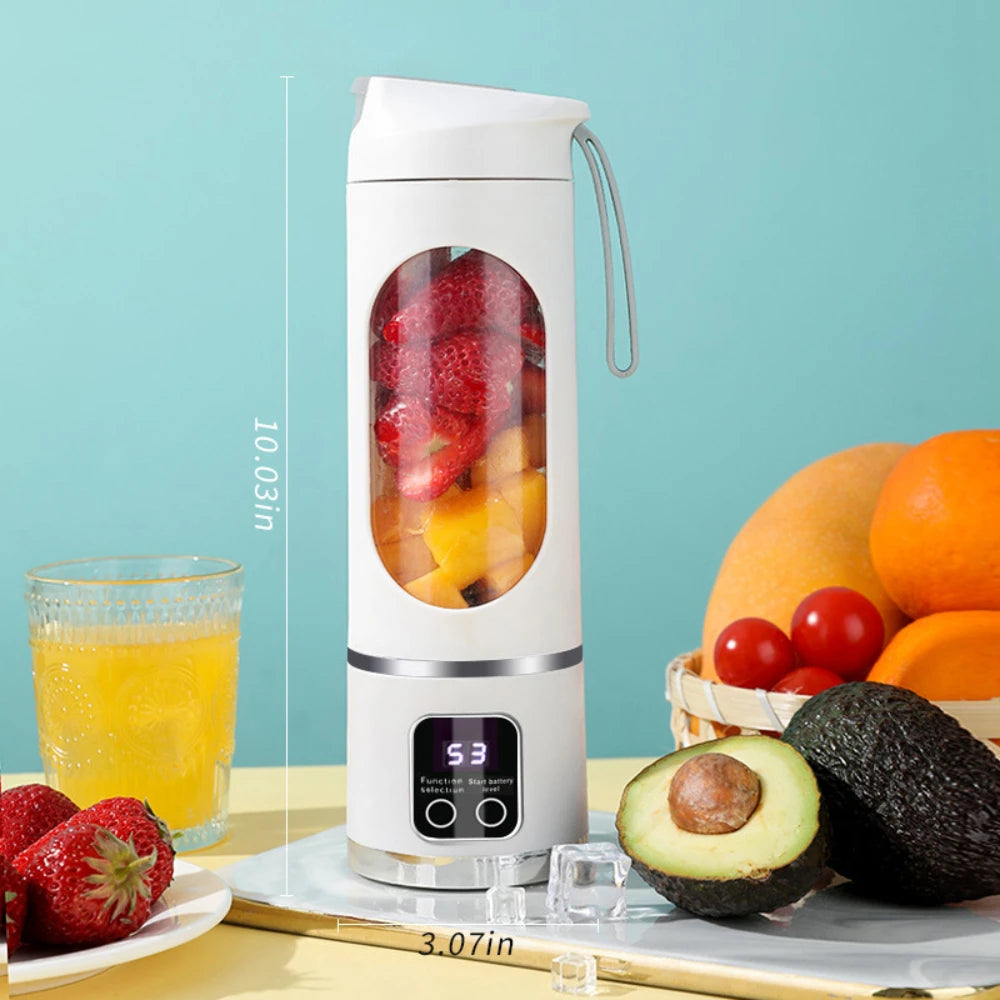 Portable Blender 450ml – 3-Speed USB Rechargeable Juicer for Smoothies & Shakes