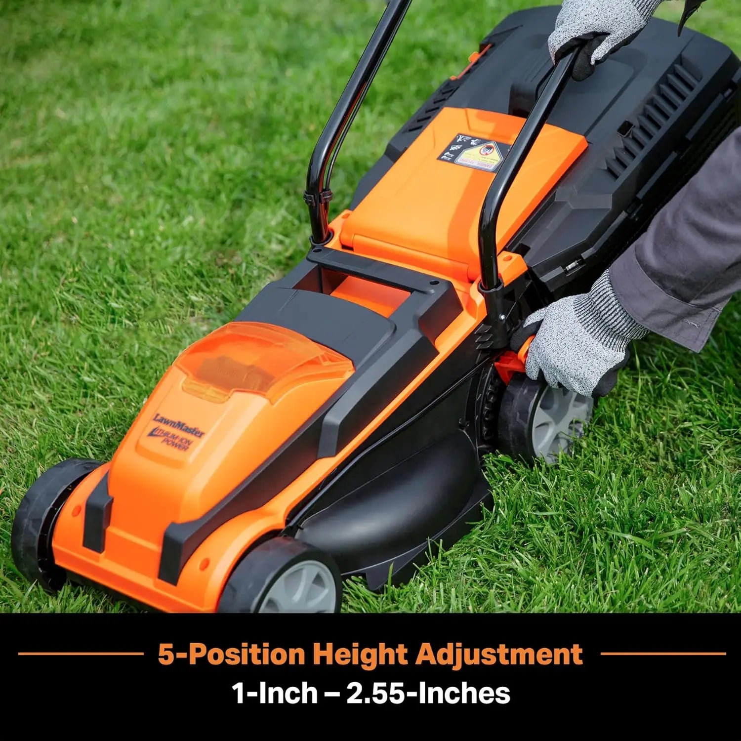 Cordless 24V Max Lawn Mower with a 13-inch cutting deck, perfect for small lawns. Includes 2×4.0Ah batteries and charger for powerful, hassle-free mowing.