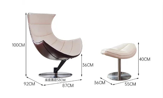 Premium Wood & Leather Lounge Chair – Modern Accent Seating for Living Room, Hotel & Outdoor Spaces