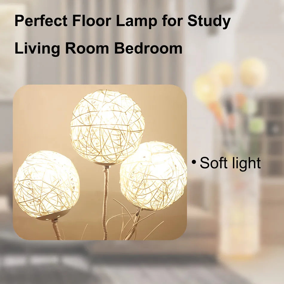 LUVODI Modern Rattan Floor Lamp