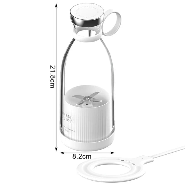 Portable Electric Juicer Blender – USB Rechargeable Mini Fruit Mixer for Smoothies, Shakes & Juice