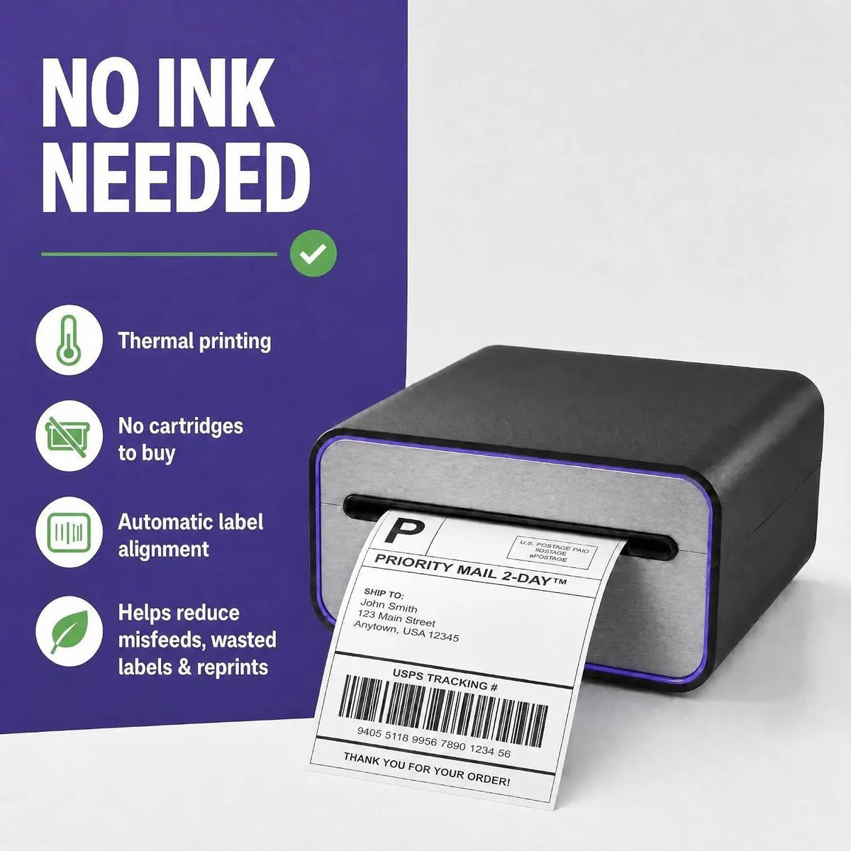 4x6 Bluetooth Thermal Shipping Label Printer – Wireless