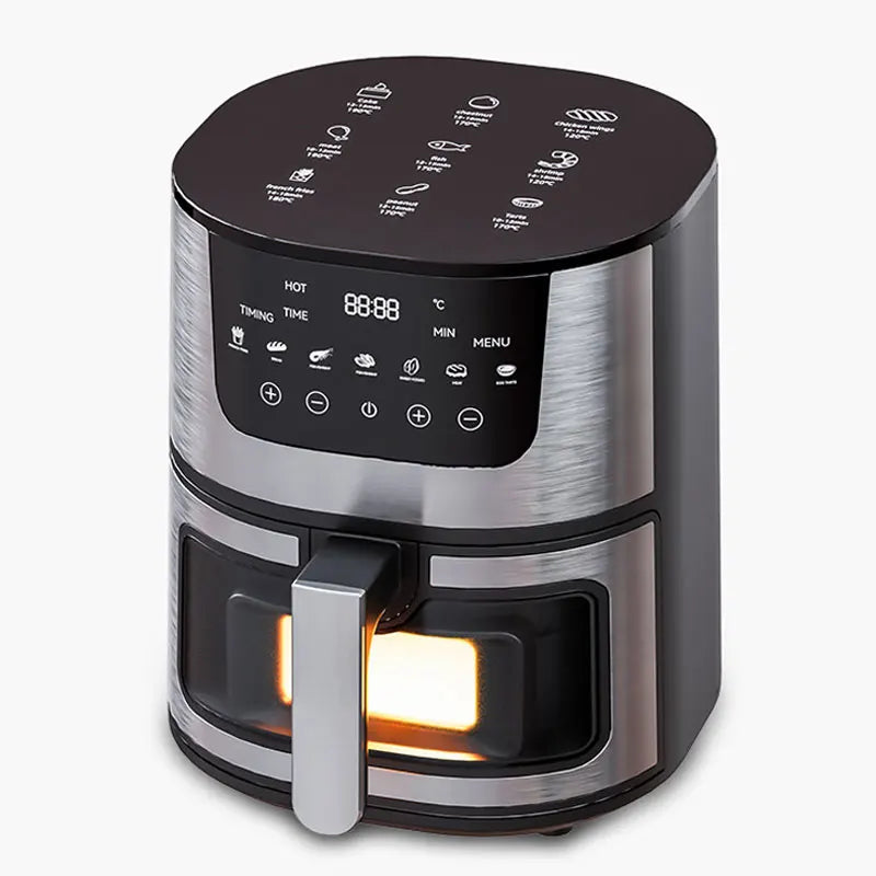 1250W Air Fryer Toaster Oven – LED Touch Panel with Presets for Air Fry, Roast, Bake & Broil
