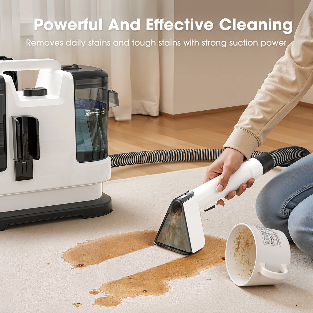 Lubluelu V6 Spot Cleaner (15000Pa): Compact Dual-Tank Pet & Auto Upholstery Vacuum.