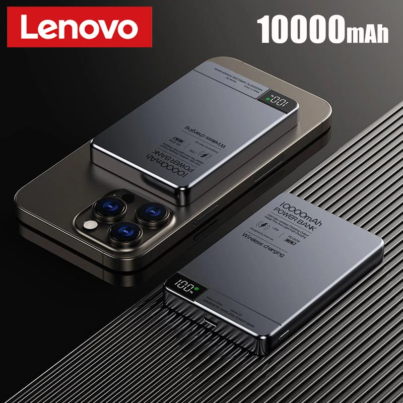 Lenovo 10000mAh Magnetic Power Bank – Ultra-Thin Fast Charging