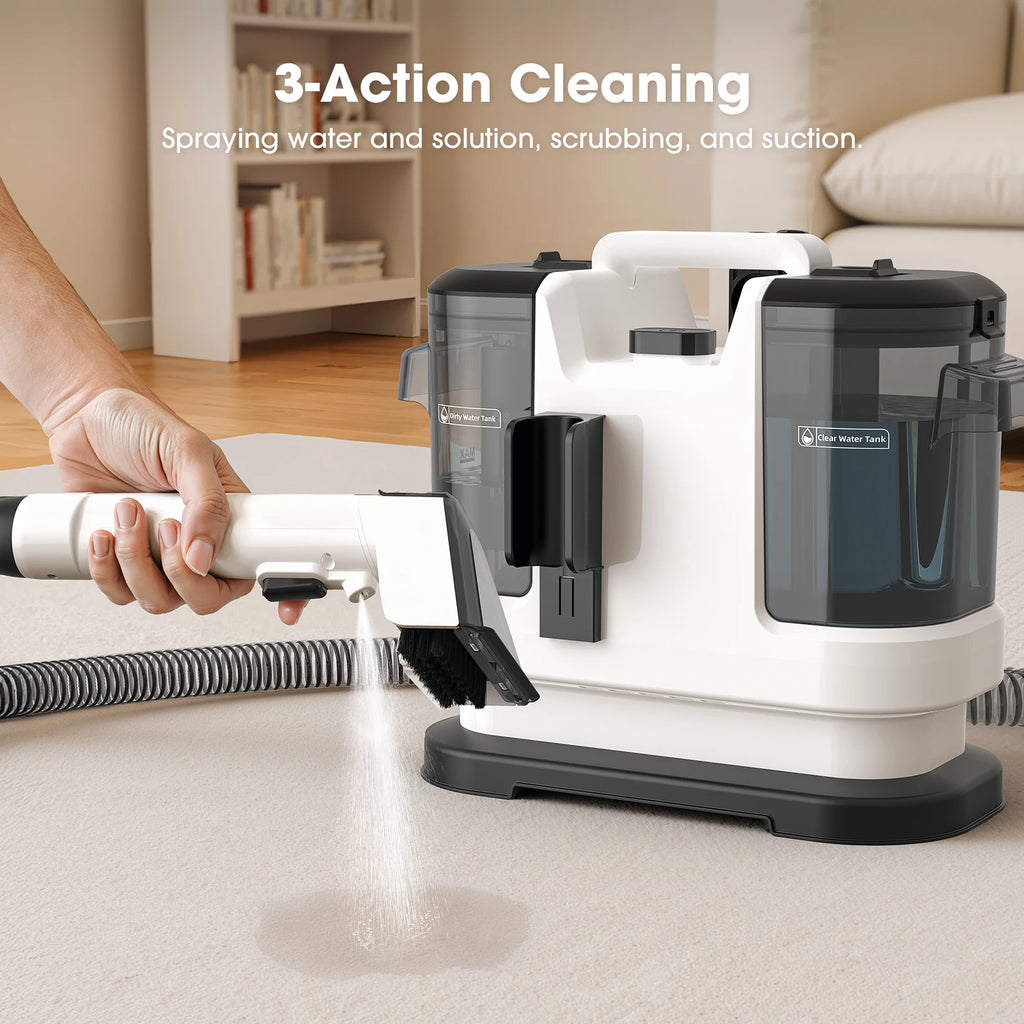 Lubluelu V6 Spot Cleaner (15000Pa): Compact Dual-Tank Pet & Auto Upholstery Vacuum.