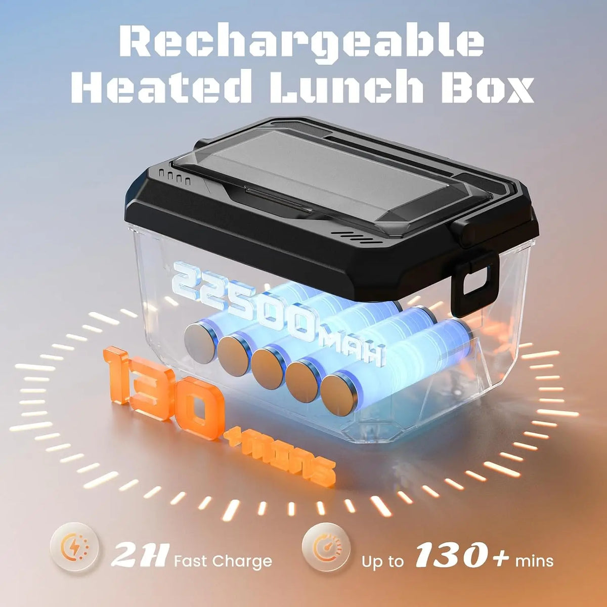 Portable 1500ML electric lunch box with USB charging and display screen, ideal for keeping food warm at home, work, or while traveling.
