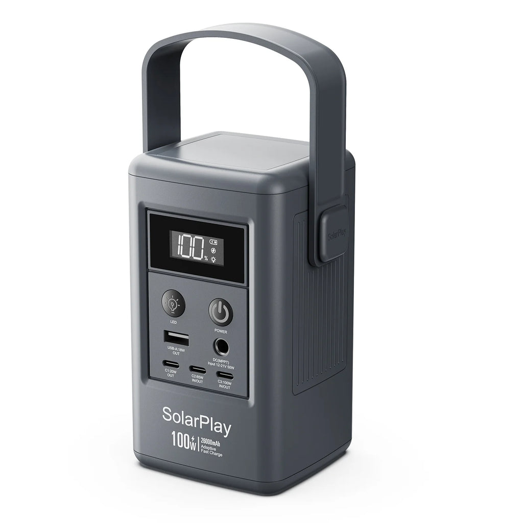 SOLARPLAY Q100 Portable Power Station (25000mAh)