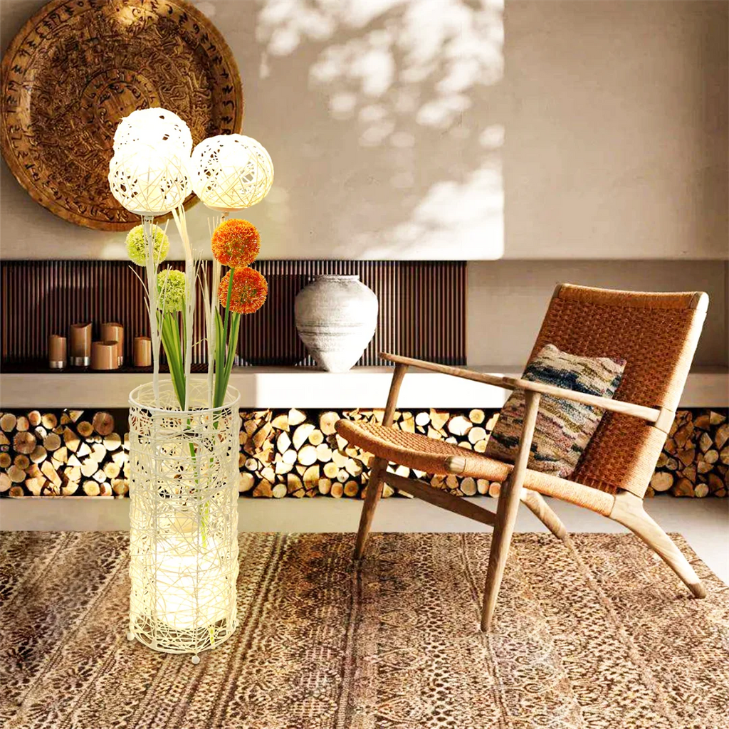 LUVODI Modern Rattan Floor Lamp