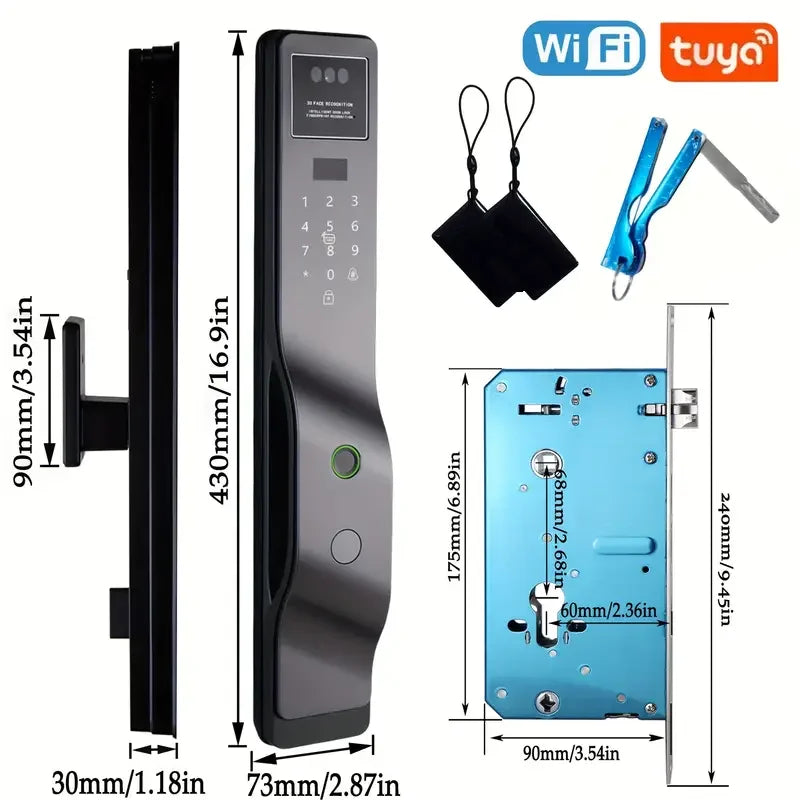 Fully Automatic 8-in-1 Smart Door Lock
Seamless keyless entry designed for everyone. Features 8 secure unlocking methods and global support with 22 languages in one sleek, modern security system.