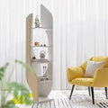 Modern Rustic Living Room Cabinet – Space-Saving Bookshelf