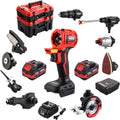 9-in-1 Brushless 20V MAX Power Tool Combo
One base, nine ultimate tools. Seamlessly swap between drilling, cutting, sanding, and cleaning. Complete with 2x high-capacity 4.0Ah batteries to keep you working without interruption.