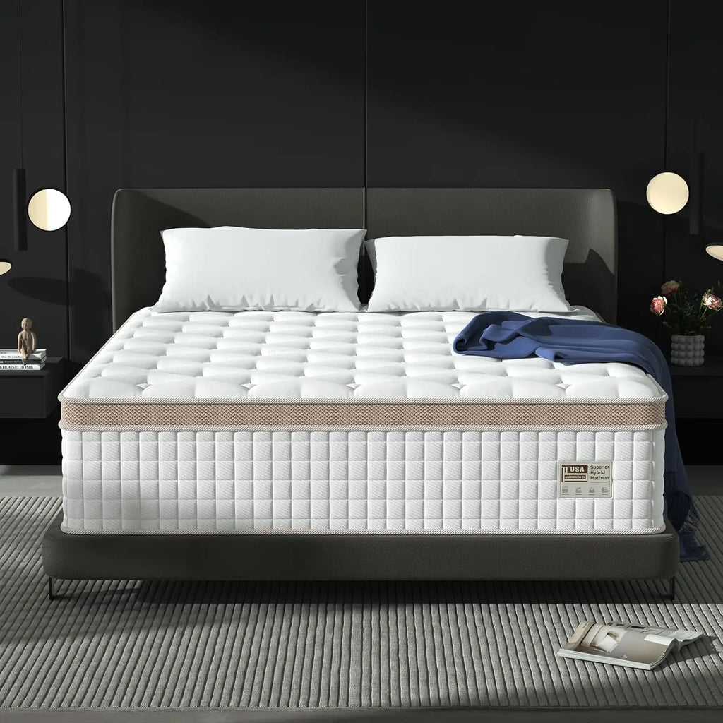 BedStory 14" Gel Memory Foam & Spring Hybrid Mattress