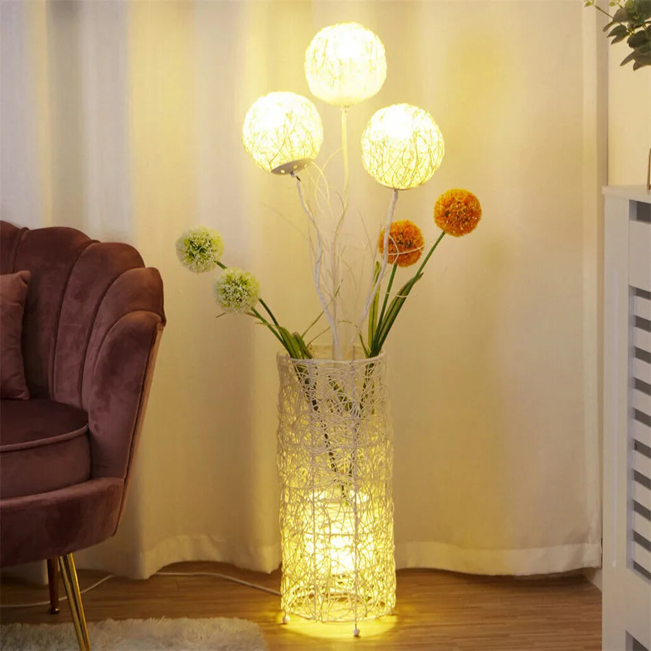 LUVODI Modern Rattan Floor Lamp