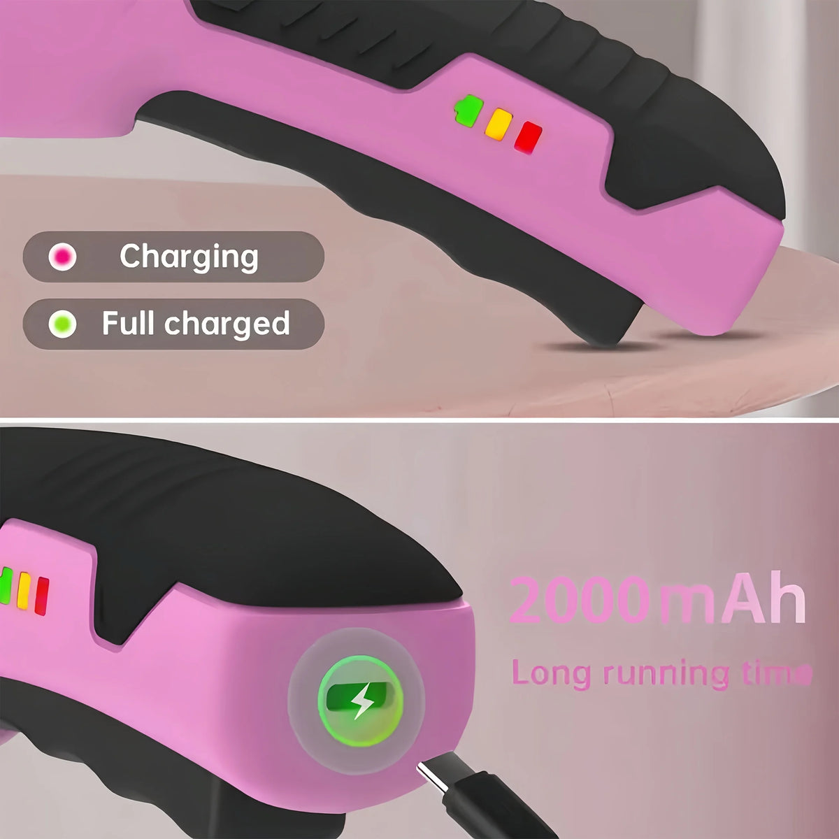 USB Rechargeable Electric Scissors – Cordless Cutter with Safety Lock for Fabric, Leather & Cardboard