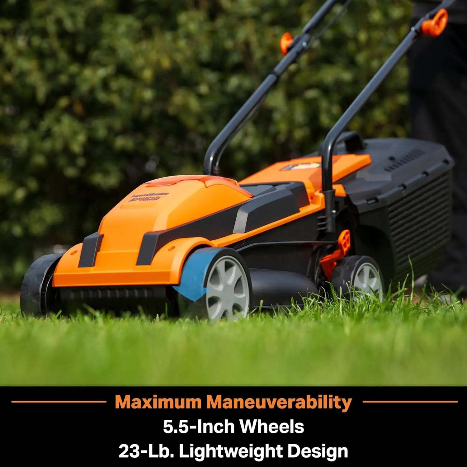 Cordless 24V Max Lawn Mower with a 13-inch cutting deck, perfect for small lawns. Includes 2×4.0Ah batteries and charger for powerful, hassle-free mowing.
