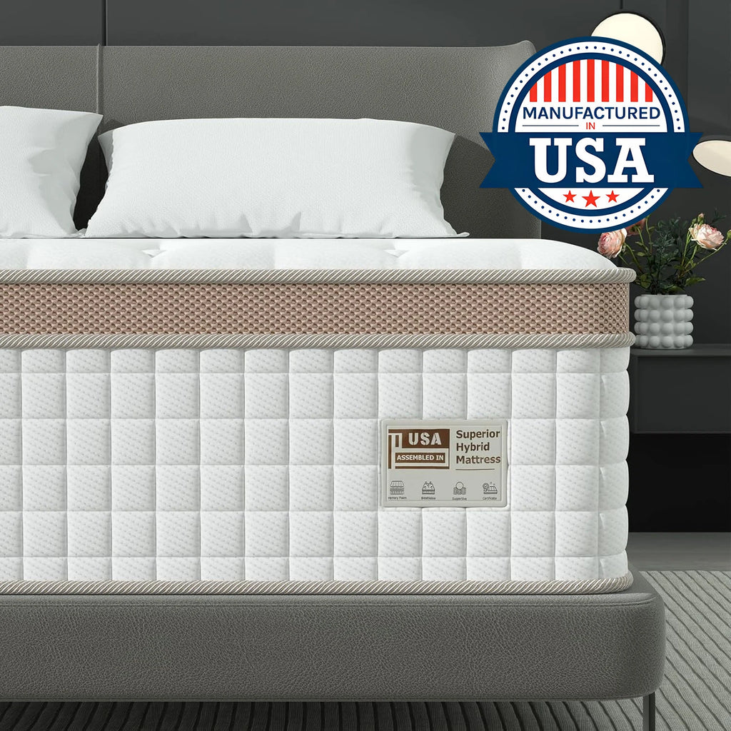 BedStory 14" Gel Memory Foam & Spring Hybrid Mattress
