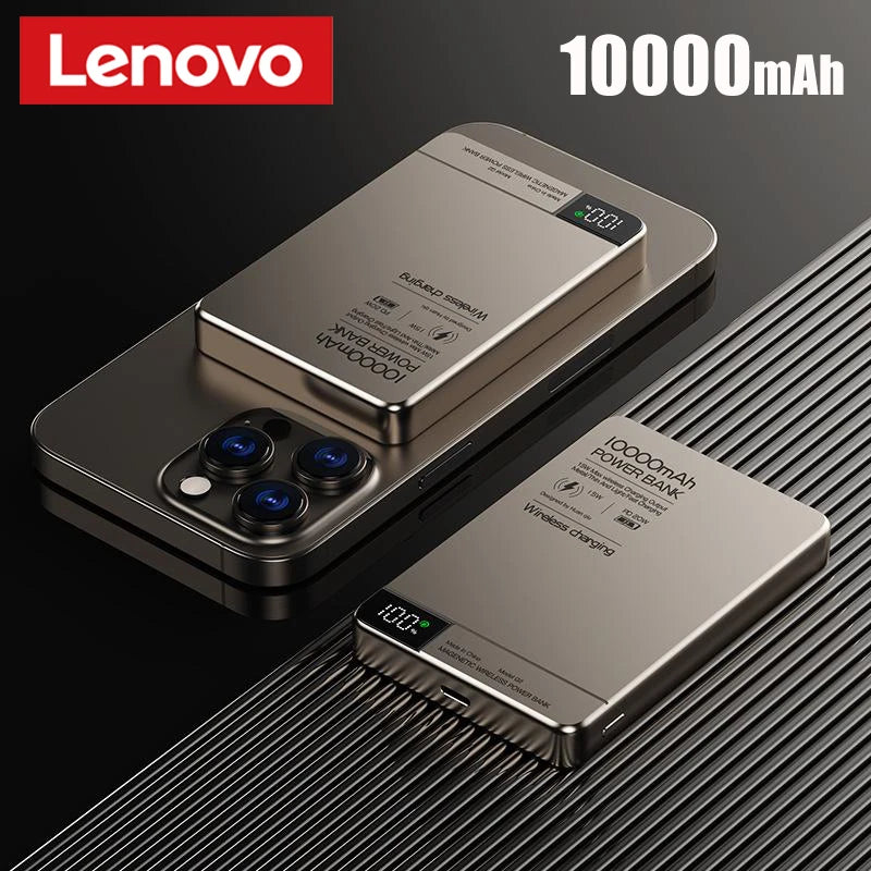 Lenovo 10000mAh Magnetic Power Bank – Ultra-Thin Fast Charging