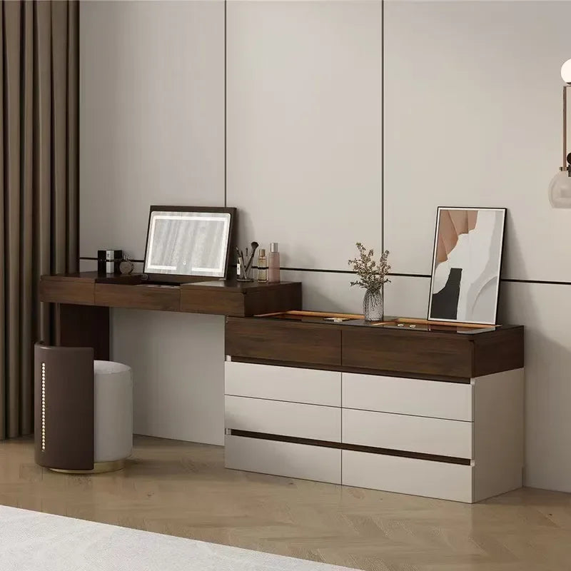 Solid Wood Dresser & Storage Cabinet – Modern Flip-Top Design