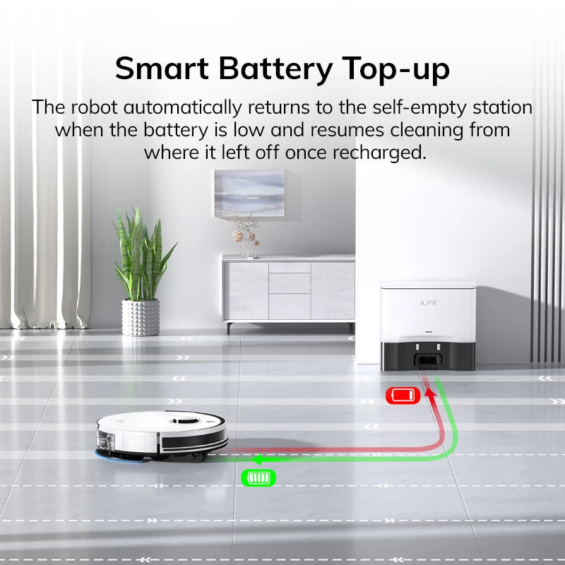 ILIFE A30 PRO Robot Vacuum & Mop (60-Day Self-Emptying)