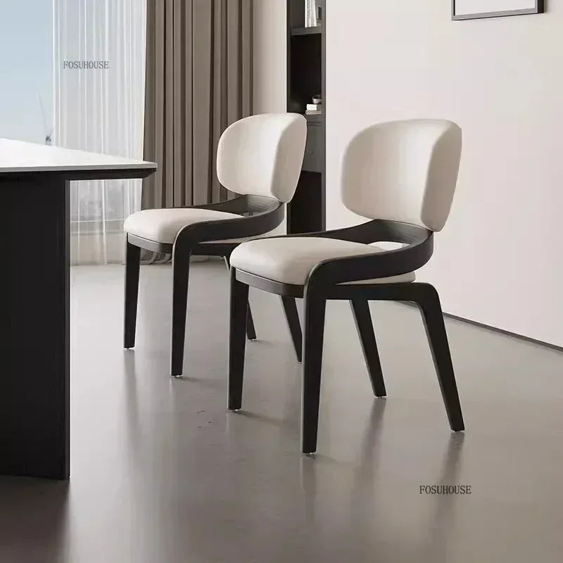 Modern Solid Wood Dining Chair – Minimalist Luxury Design