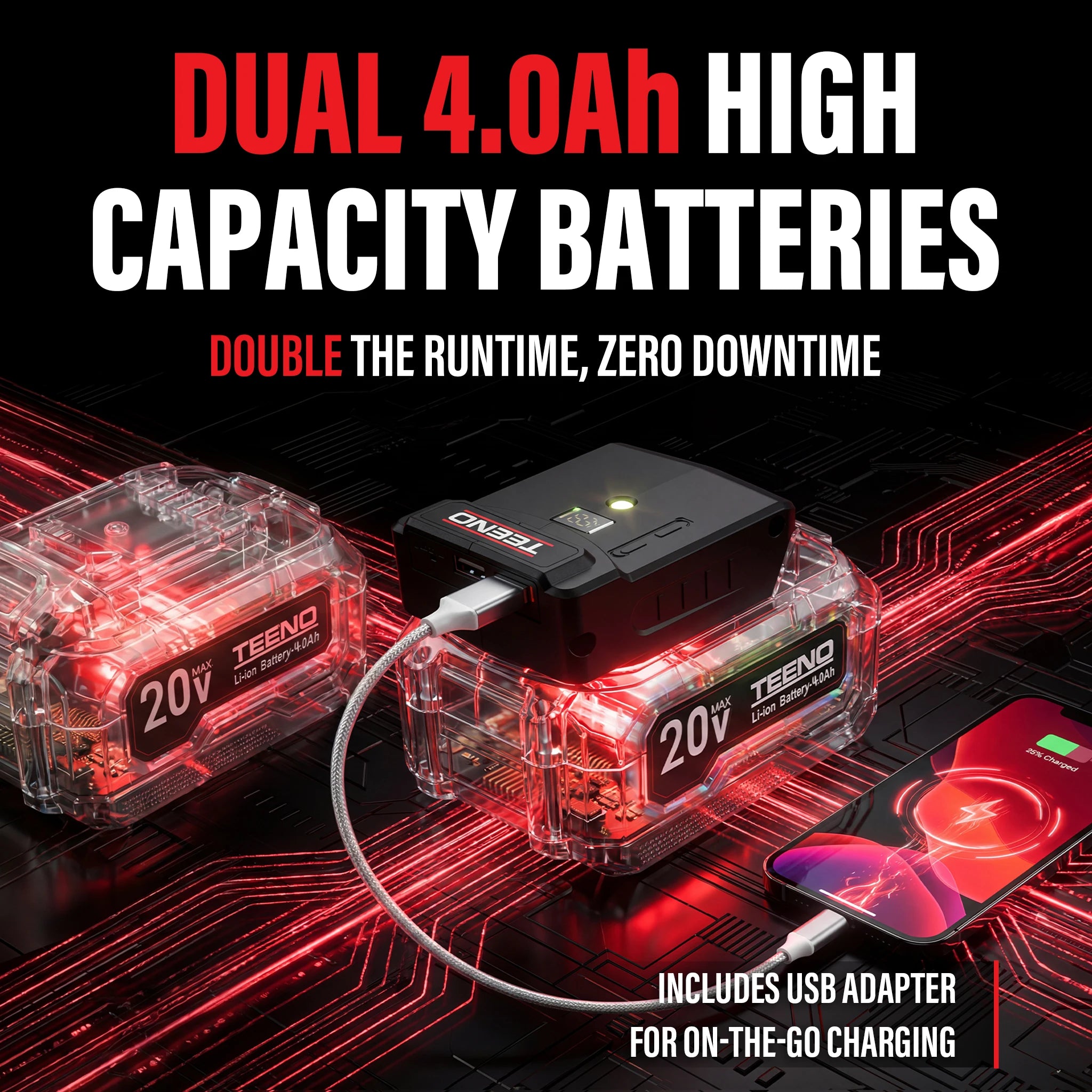 9-in-1 Brushless 20V MAX Power Tool Combo
One base, nine ultimate tools. Seamlessly swap between drilling, cutting, sanding, and cleaning. Complete with 2x high-capacity 4.0Ah batteries to keep you working without interruption.