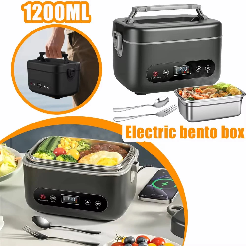 Rechargeable 100W Smart Electric Bento Box
Heat your food cord-free. This 12000mAh portable food heater features a programmable timer for perfectly warm meals at work, travel, or outdoors. A premium and practical gift for adults.