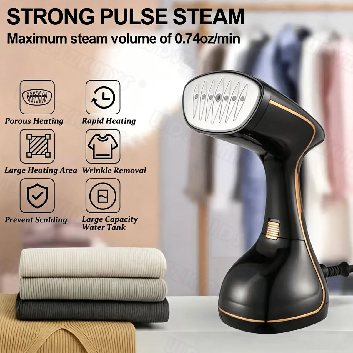 Portable Handheld Garment Steamer – Quick Heat Steam Iron for Clothes