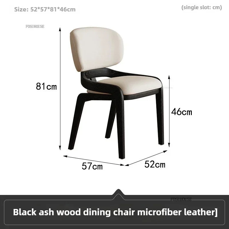 Modern Solid Wood Dining Chair – Minimalist Luxury Design
