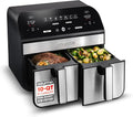 10 Qt Dual Zone Smart Air Fryer
Double your cooking efficiency. Prepare two foods two ways and sync them to finish simultaneously. Complete with 7 presets and dishwasher-safe parts, making family dinners easier than ever.
