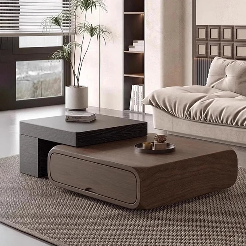Premium Modern Coffee Table – Luxury Vintage Design with Drawers & Storage for Living Room