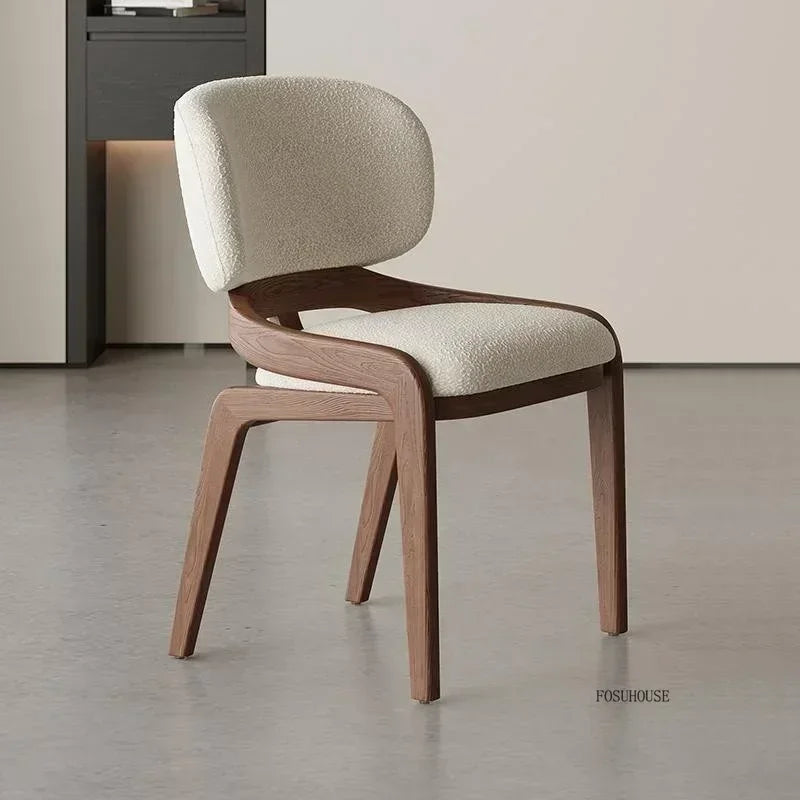 Modern Solid Wood Dining Chair – Minimalist Luxury Design