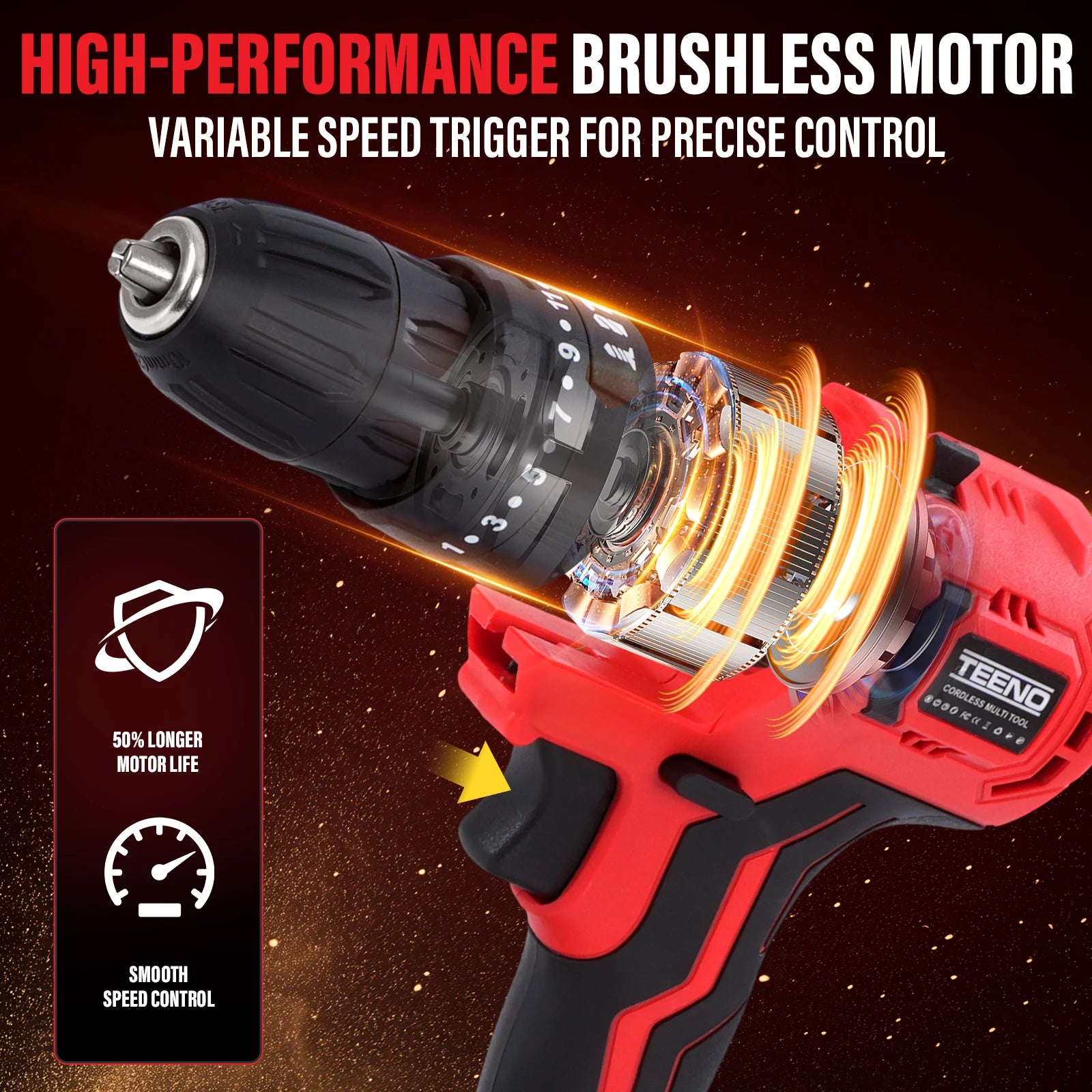 9-in-1 Brushless 20V MAX Power Tool Combo
One base, nine ultimate tools. Seamlessly swap between drilling, cutting, sanding, and cleaning. Complete with 2x high-capacity 4.0Ah batteries to keep you working without interruption.