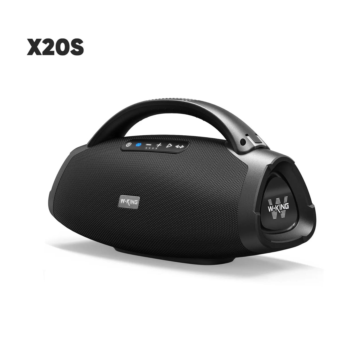 Portable 140W Bluetooth speaker with powerful bass, IPX7 waterproof protection, and a convenient carrying strap.