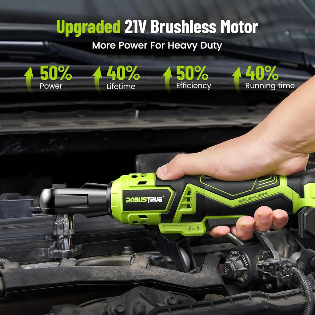 Robustrue 1/2" Cordless Electric Ratchet Wrench Kit