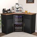 L-Shaped Liquor Cabinet & Coffee Bar with Fridge Space
Elevate your home entertaining. This versatile L-shaped corner station offers built-in storage for your favorite wine and spirits, plus a dedicated space to seamlessly slide in your mini-fridge.