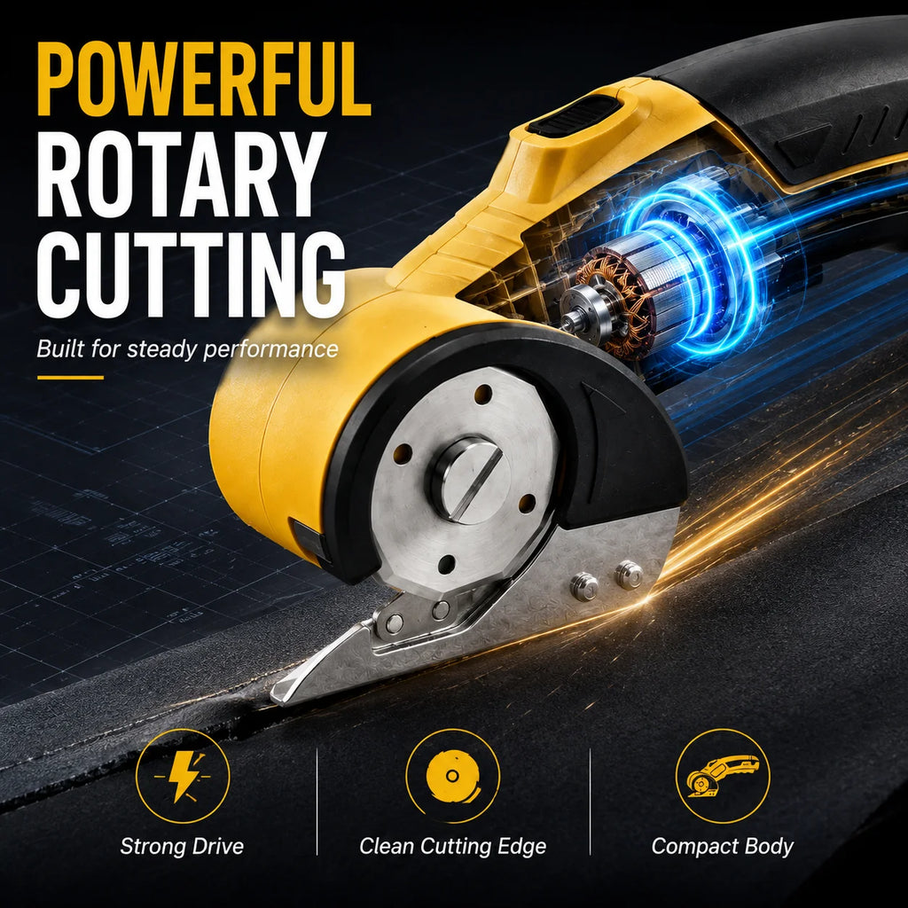 Rechargeable LED Fabric Cutter & Rotary Scissors
Say goodbye to hand fatigue. These cordless electric scissors provide precise, illuminated cuts through everything from delicate fabrics to tough leather and carpet. Your ultimate tailoring companion.