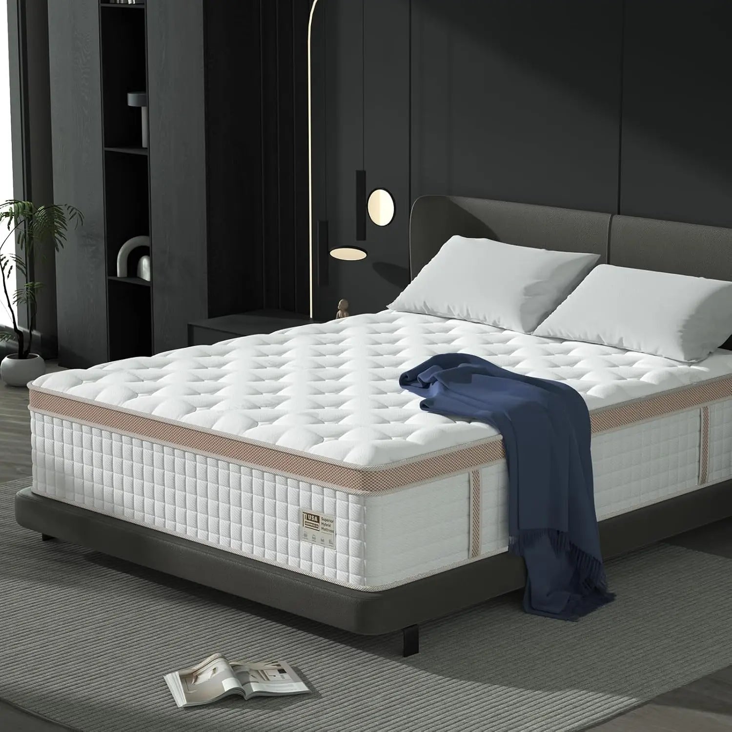 BedStory 14" Gel Memory Foam & Spring Hybrid Mattress