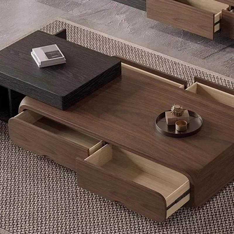 Premium Modern Coffee Table – Luxury Vintage Design with Drawers & Storage for Living Room